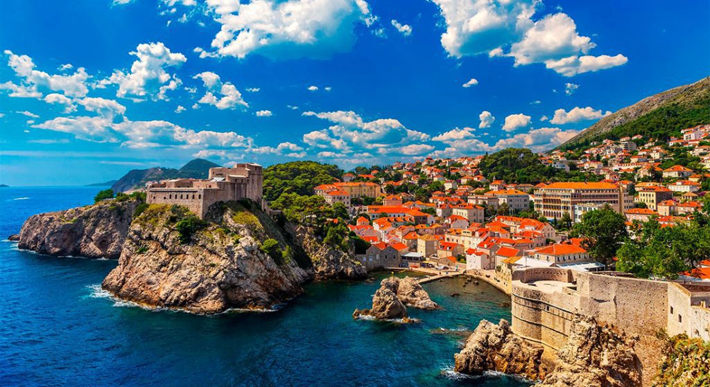 Dubrovnik Stad aan de Adriatische Zee, Kroatië