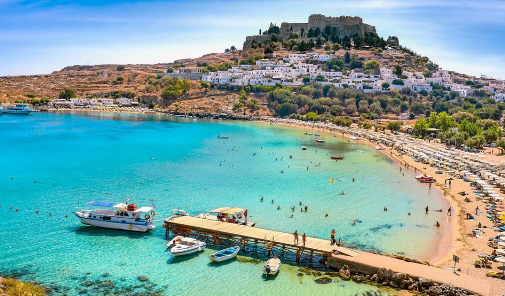Lindos is a city on the Greek island of Rhodes