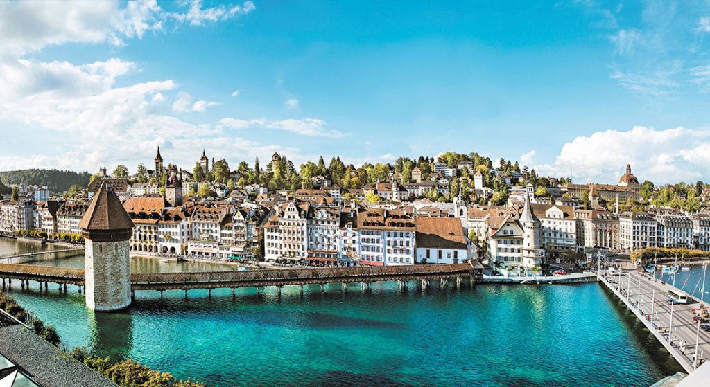 The city of Lucerne, Switzerland