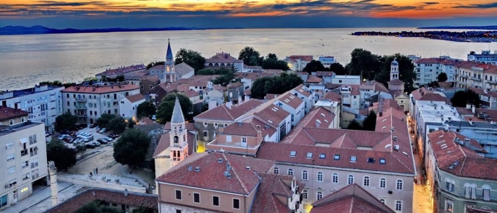 El casco antiguo de Zadar, Croacia