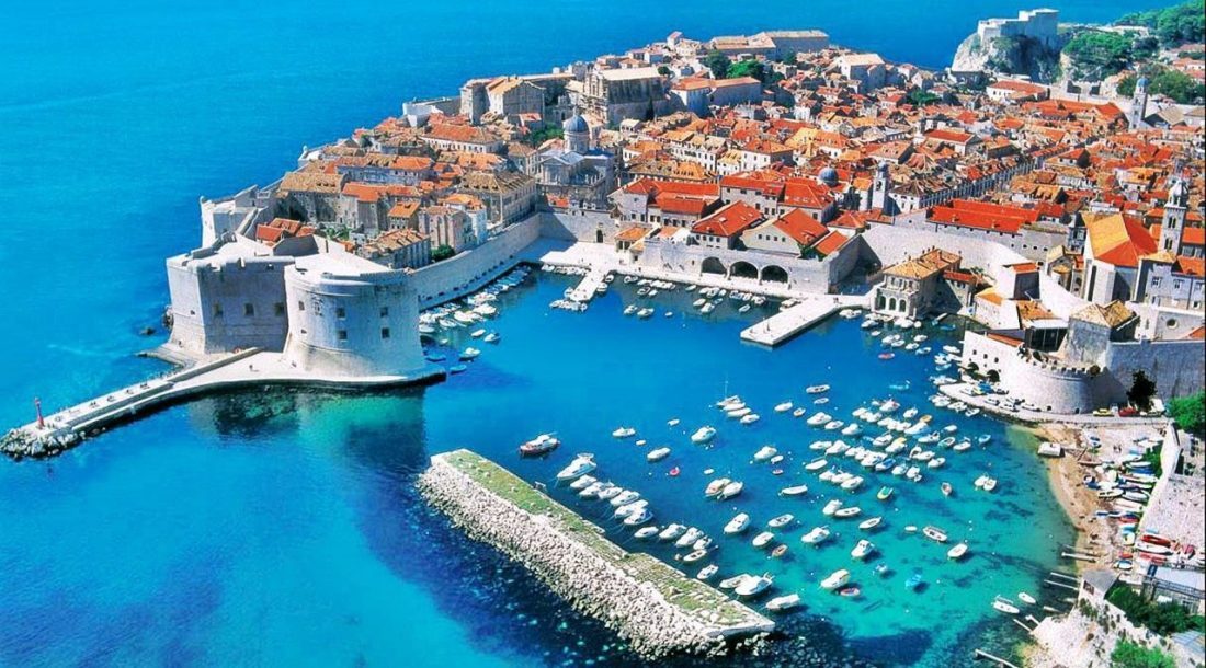 The sights of the Croatian town of Dubrovnik