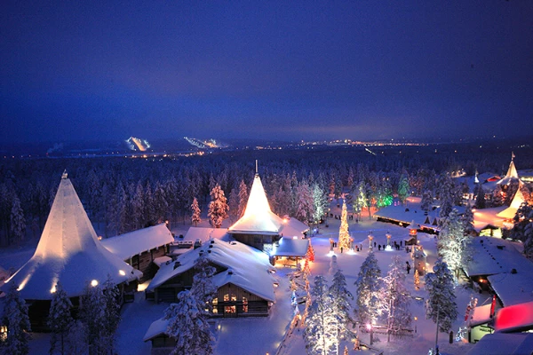 Aurora invernal en Rovaniemi