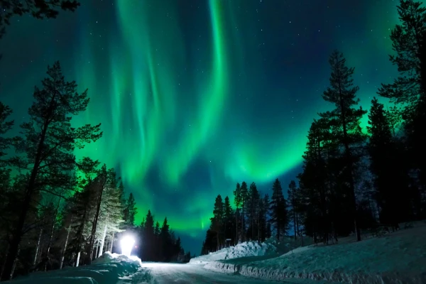 Rovaniemi winter aurora